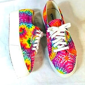 Superga Tie-Dye Platform Shoes - Multicolor